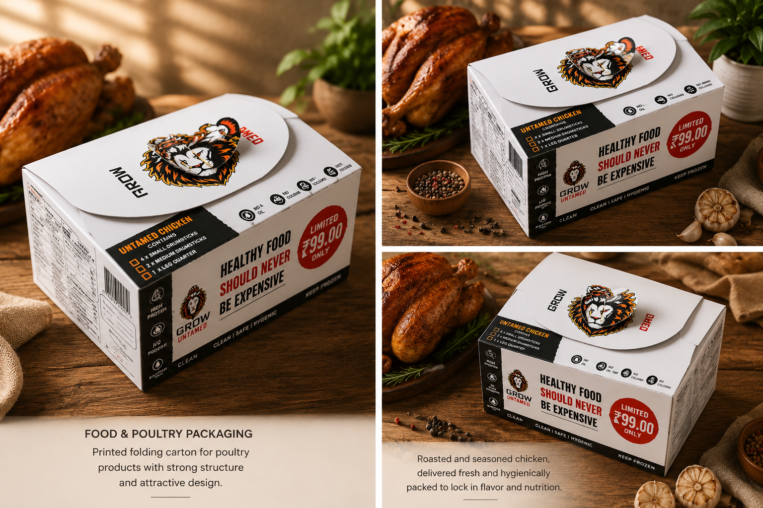 Online Food/Meat delivery carton packaging executed by Ellora Print Pack