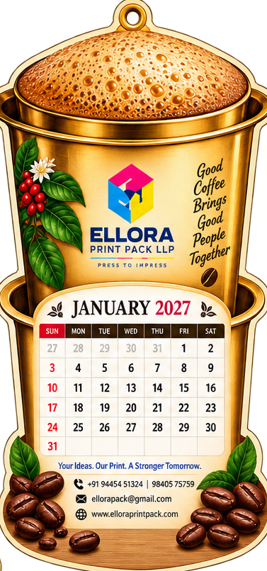 Custom product shape coffee calendar