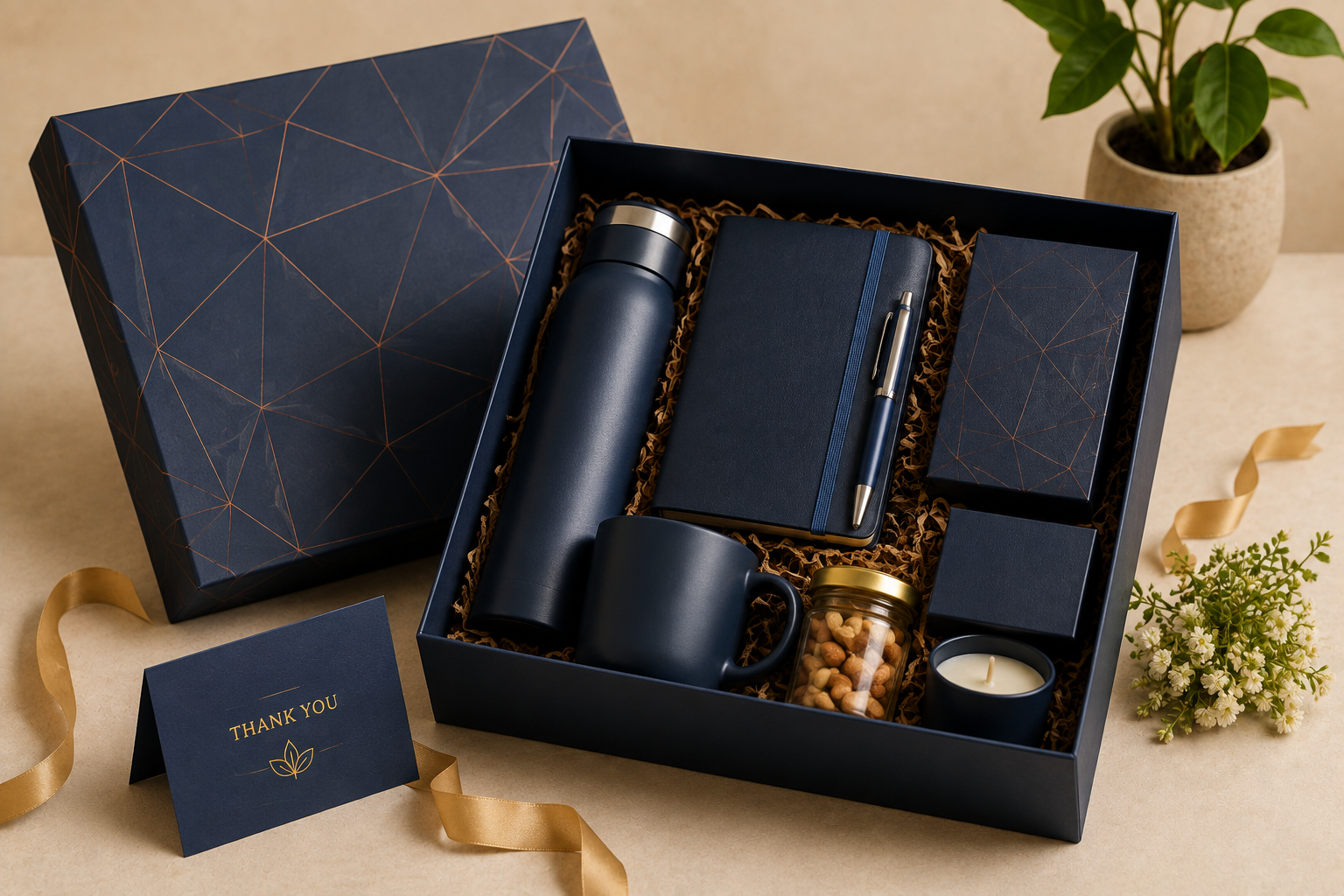 Custom printed corporate gift packaging