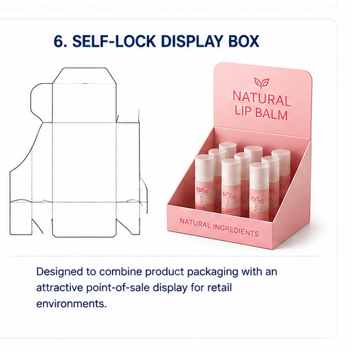 Self-lock display carton structure